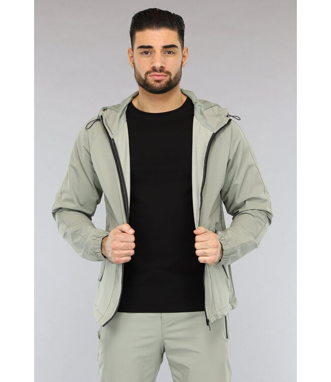 NEW2601 Casual Zachtgroen Effen Heren Tracksuit