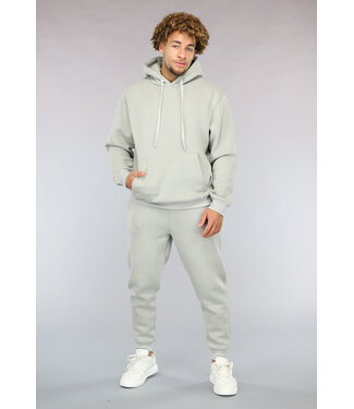 Lichtgrijs Heren Joggingspak met Losse Fit