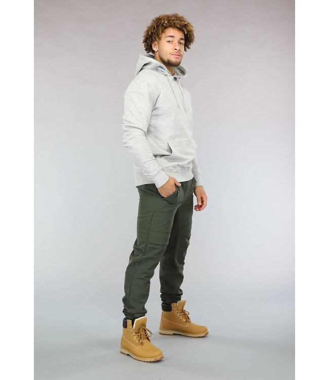 Khaki Utility Broek met Cargo Zakken