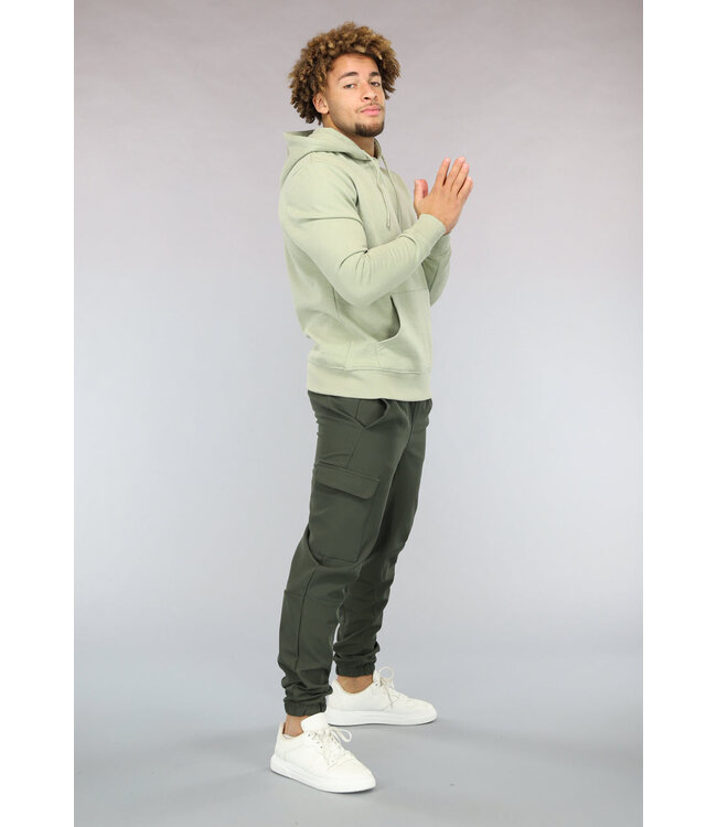 Donkergroene Utility Broek van Travel Stof