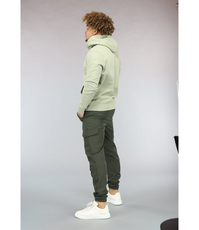 Donkergroene Utility Broek van Travel Stof