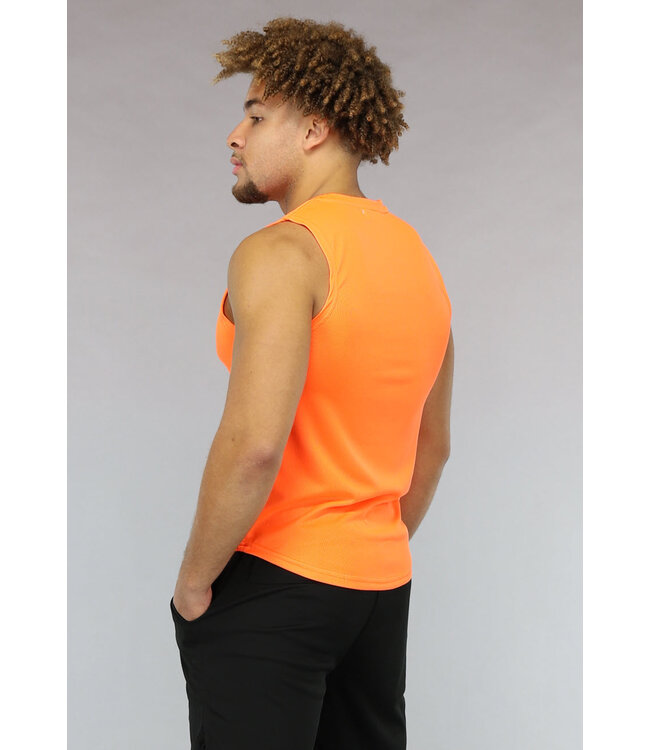 NEW0902 Oranje Neon Heren Sport Tanktop