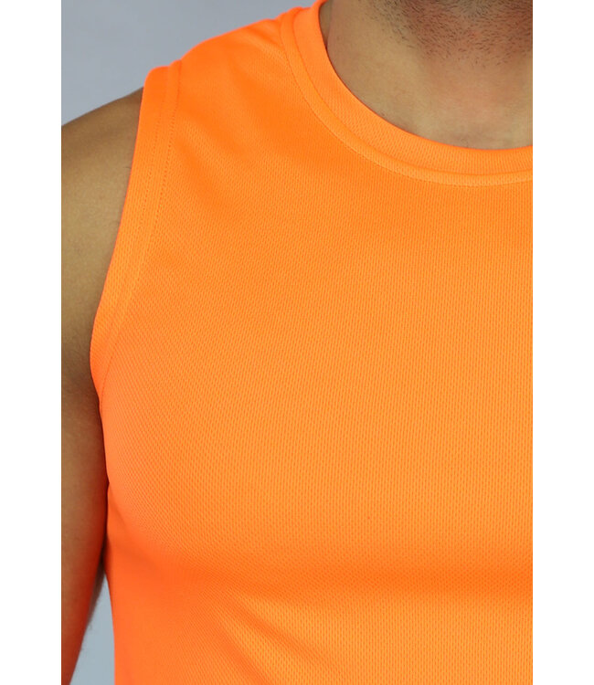 Oranje Neon Heren Sport Tanktop