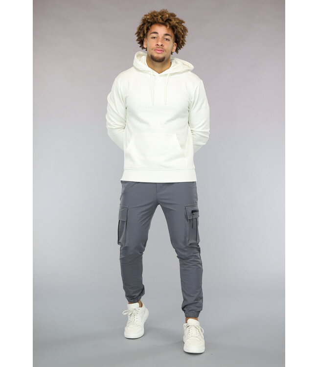 NEW0902 Basic Witte Heren Hoodie