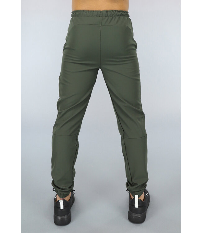 Khaki Utility Broek met Cargo Zakken