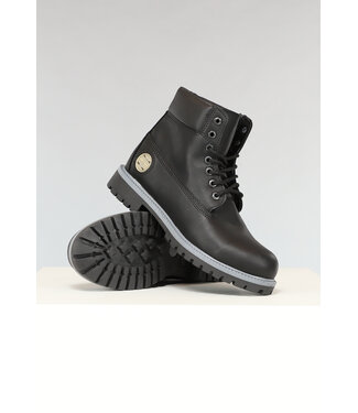 Grove Zwarte Lederlook Heren Boots