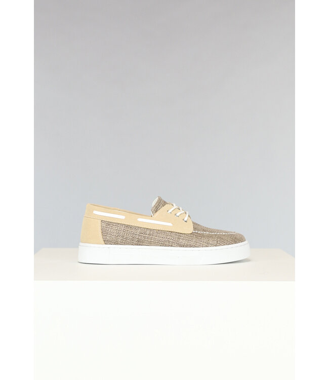 Taupe Gemêleerde Heren Bootschoenen