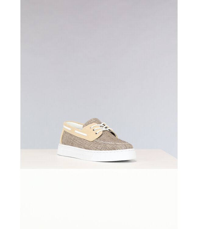 Taupe Gemêleerde Heren Bootschoenen