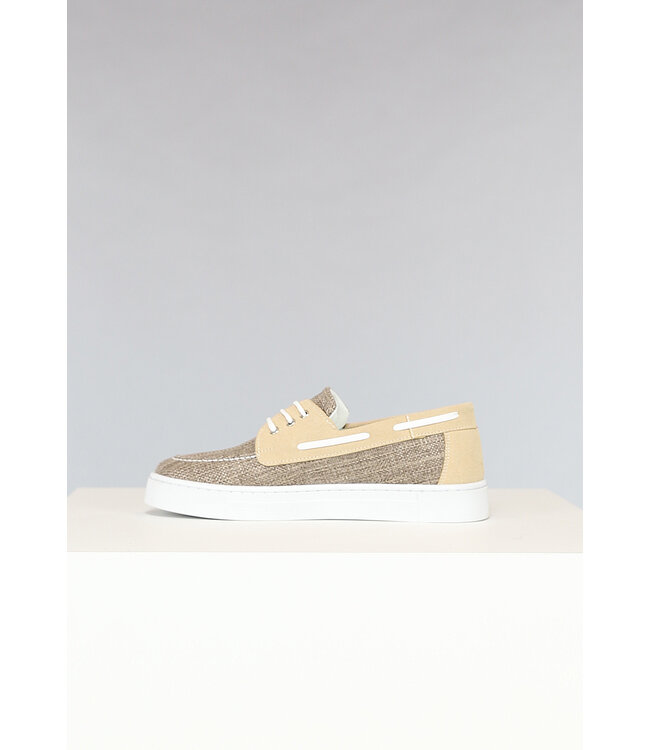 Taupe Gemêleerde Heren Bootschoenen