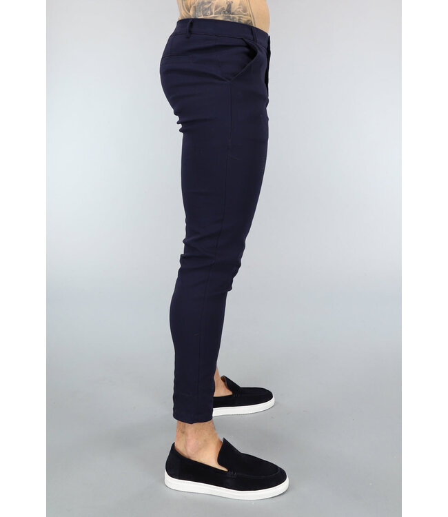 Navy Heren Stretch Pantalon