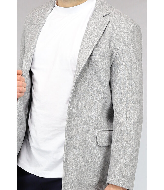 Grijze Heren Trenchcoat met Zakken