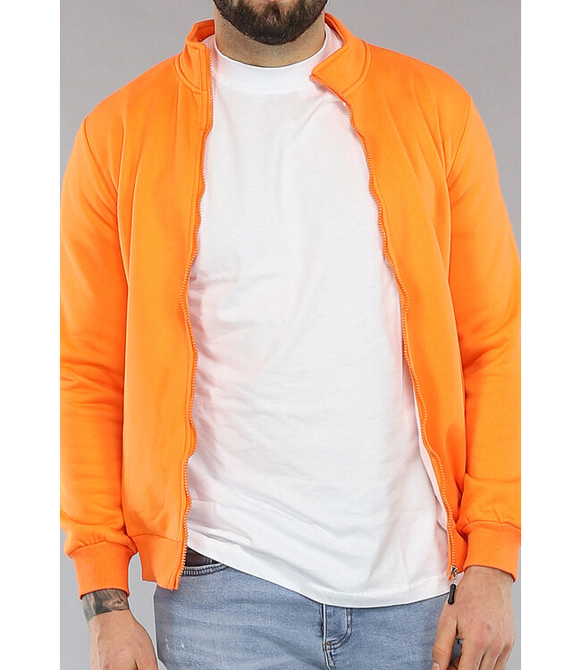 NEW2302 Oranje Vest met Teddy Voering