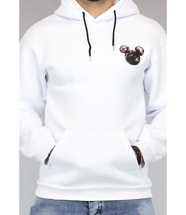 Witte Heren Trui met Character Opdruk