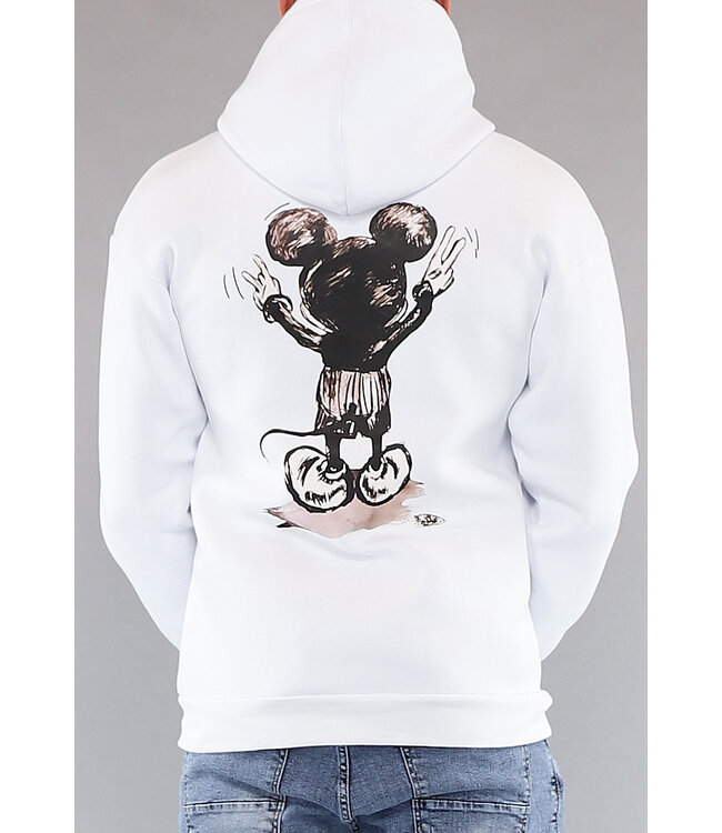 Witte Heren Trui met Character Opdruk