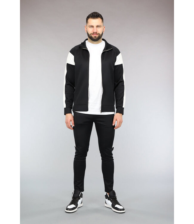 Zwart Heren Trainingspak met Witte Details