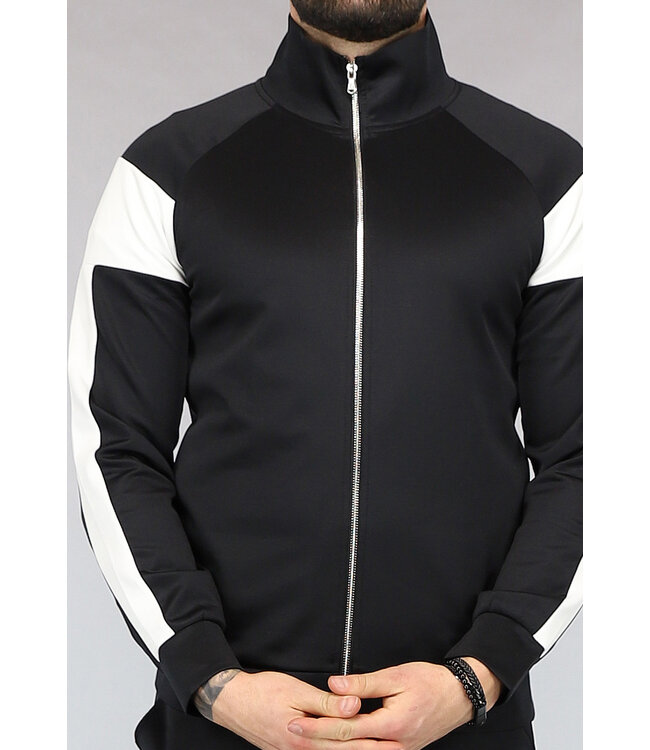 Zwart Heren Trainingspak met Witte Details