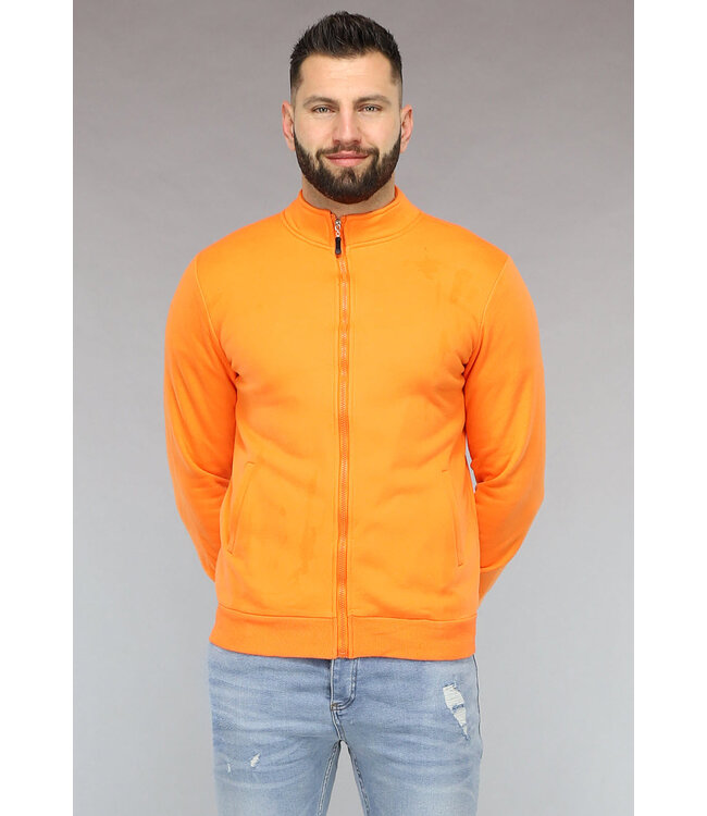 NEW2302 Oranje Vest met Teddy Voering