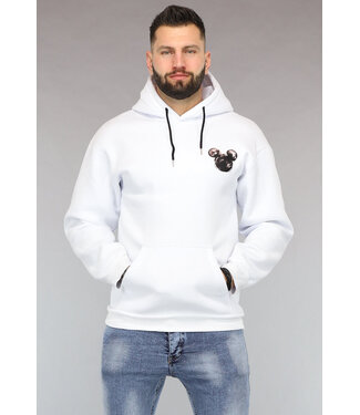 Witte Heren Trui met Character Opdruk