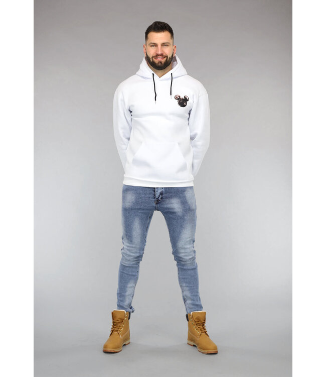 Witte Heren Trui met Character Opdruk