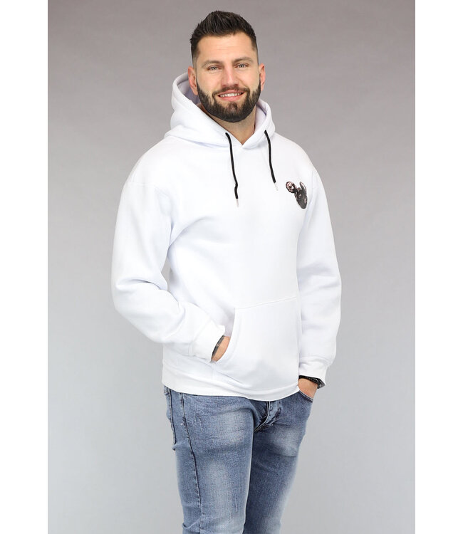 Witte Heren Trui met Character Opdruk