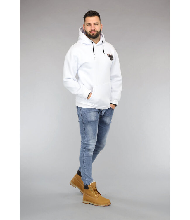 Witte Heren Trui met Character Opdruk