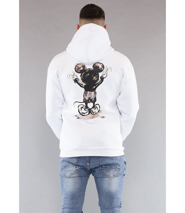 Witte Heren Trui met Character Opdruk