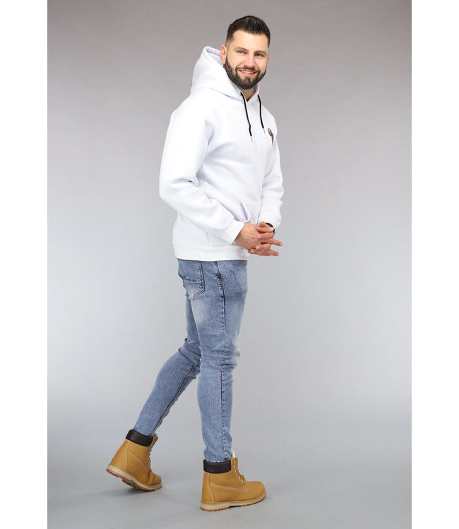 Witte Heren Trui met Character Opdruk