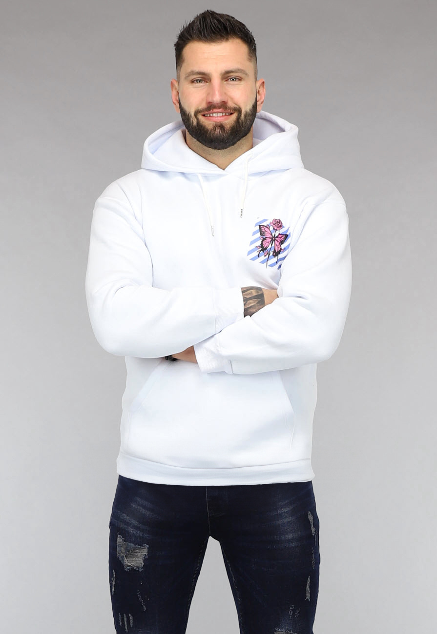 Witte hoodie met vlinder hotsell