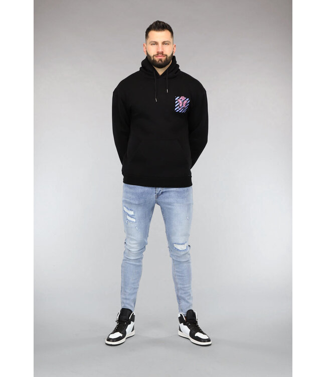 Zwarte Vlinder Heren Hoodie