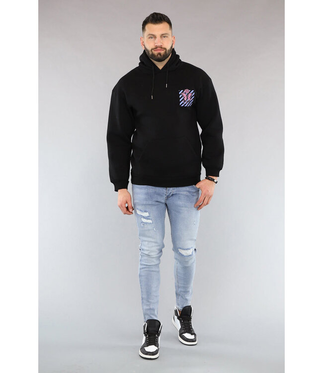 Zwarte Vlinder Heren Hoodie