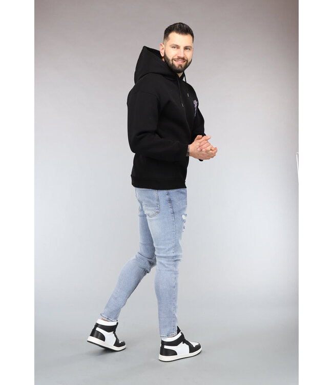 Zwarte Vlinder Heren Hoodie