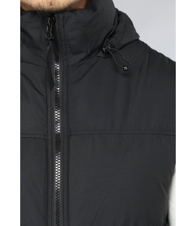 NEW2903 Zwarte Heren Bodywarmer met Capuchon