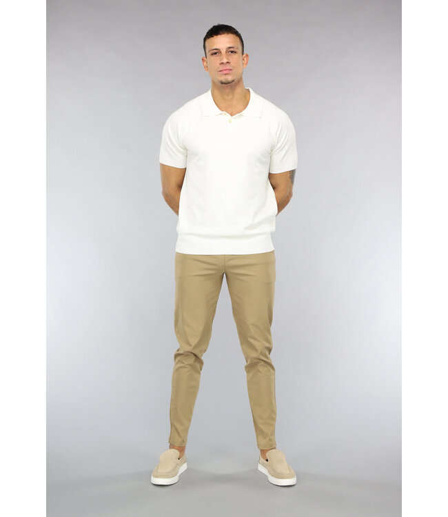 Beige Stretchy Heren Pantalon