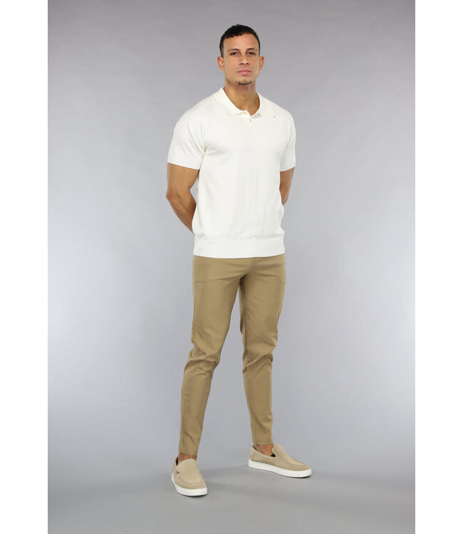 Beige Stretchy Heren Pantalon