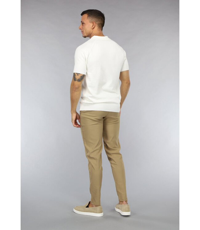 Beige Stretchy Heren Pantalon