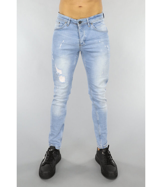 NEW1503 Lichte Regular Fit Jeans met Ripped Look