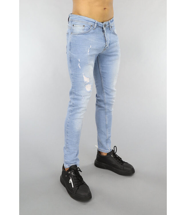 NEW1503 Lichte Regular Fit Jeans met Ripped Look