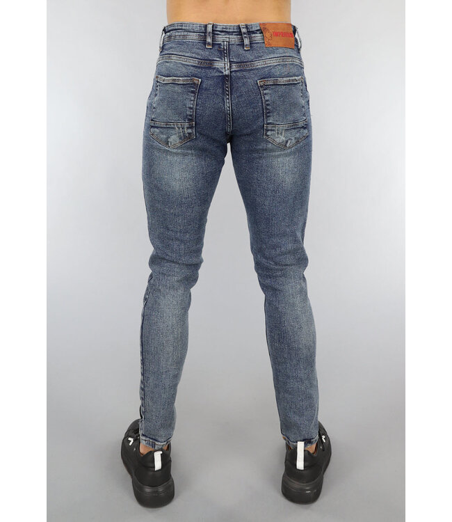 NEW1503 Donkere Heren Jeans met Vintage Wassing