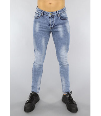 Basic Heren Skinny Jeans Zonder Gaten