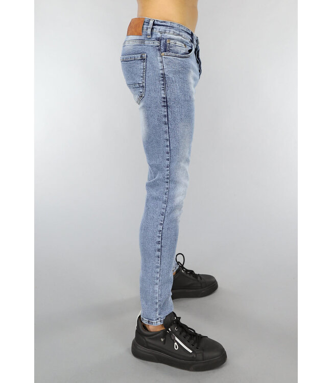 NEW1503 Basic Heren Skinny Jeans Zonder Gaten