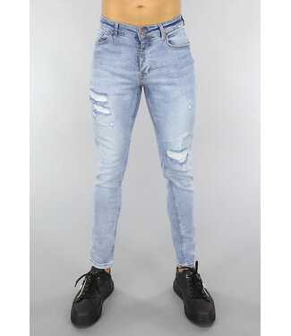 Jeans met Skinny Fit en Subtiele Gaten