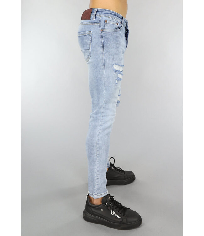 Jeans met Skinny Fit en Subtiele Gaten