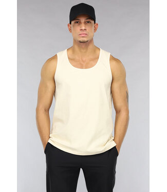 NEW2302 Beige Mouwloze Heren Tanktop