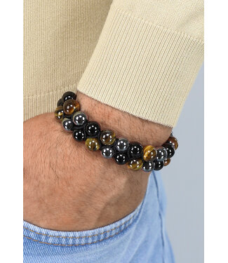 Stoere Verstelbare Heren Armband met Kralen
