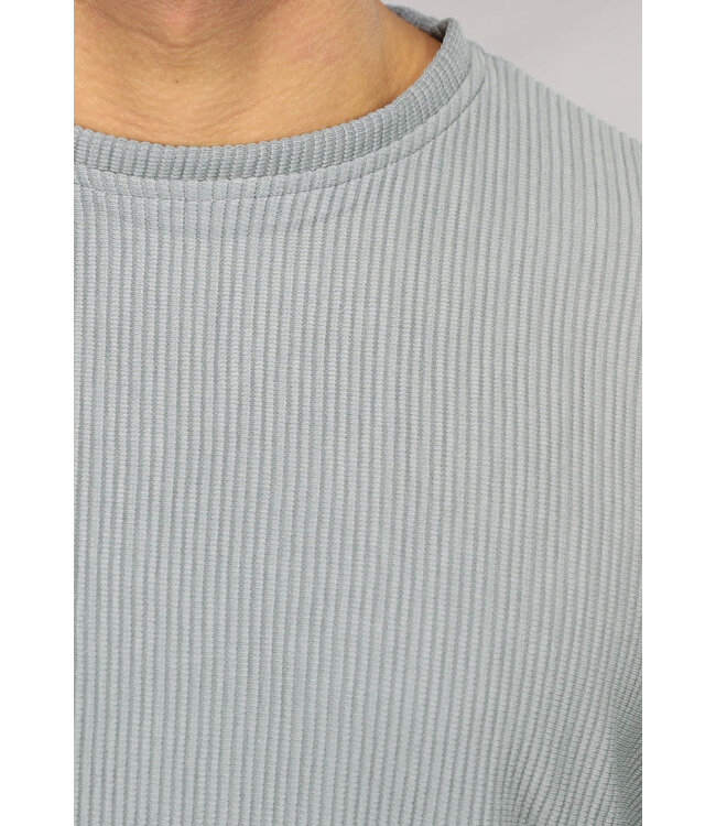Grijze Ribstof Heren Two Piece