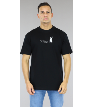 Zwart Oversized "California Time" Heren T-Shirt