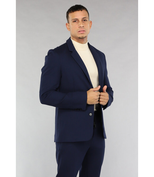 Donkerblauw Heren Pak