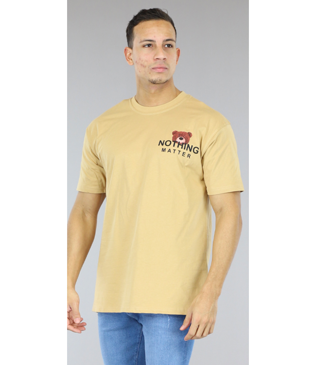 !OP=OP Camel Heren T-Shirt met "Nothing Matter" Opdruk