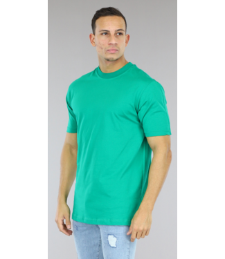 Groen Effen Mannen T-Shirt