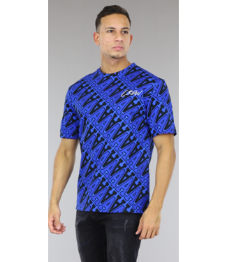 !SALE50 Zwart/Blauw Heren Shirt met A Print